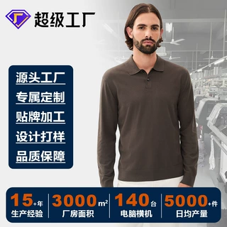 大朗源头毛衣工厂春秋男式长袖针织衫来图来样小批量定制贴牌加工