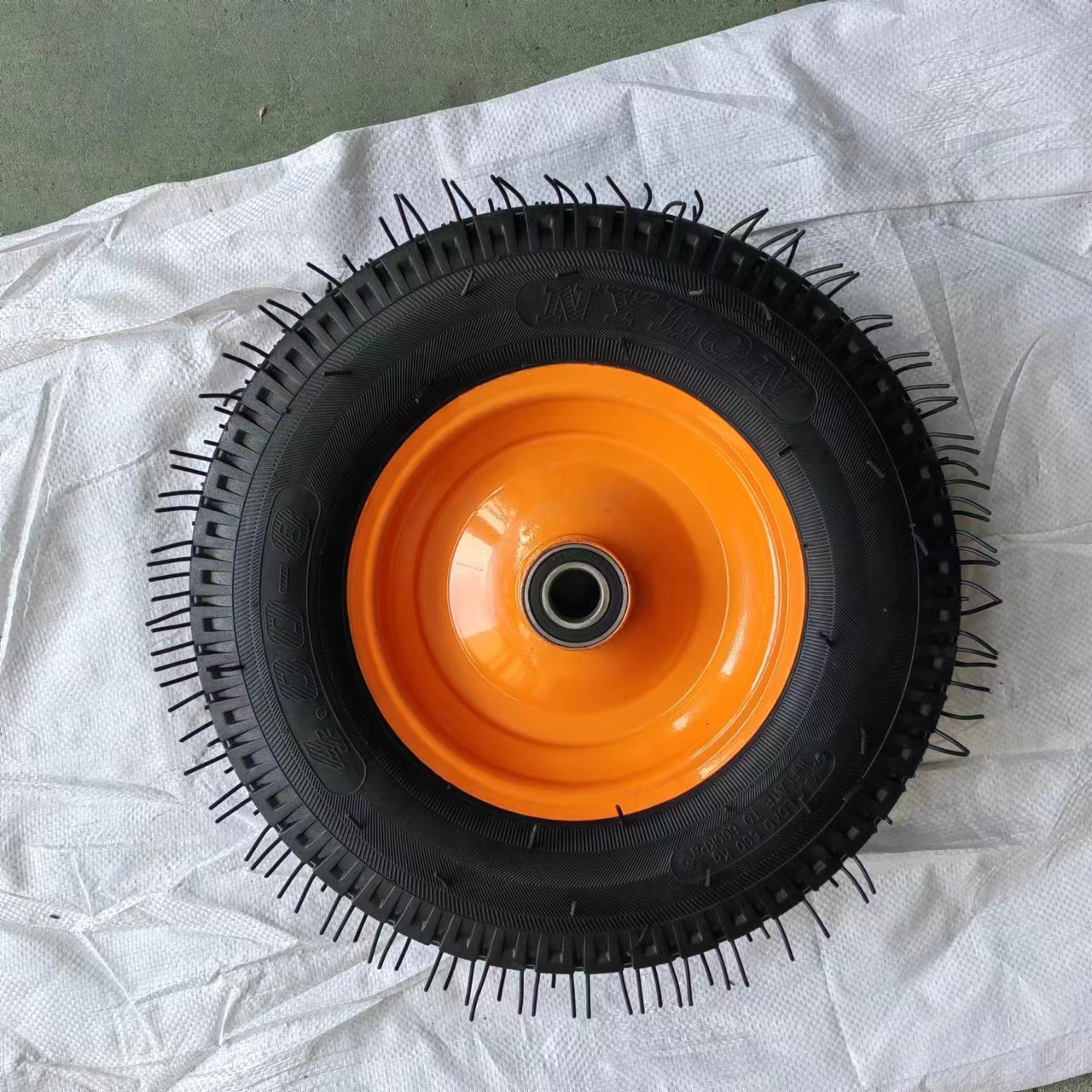 400-8充气轮 手推老虎车两轮车PU轮花纹自选套长等根据客户选择