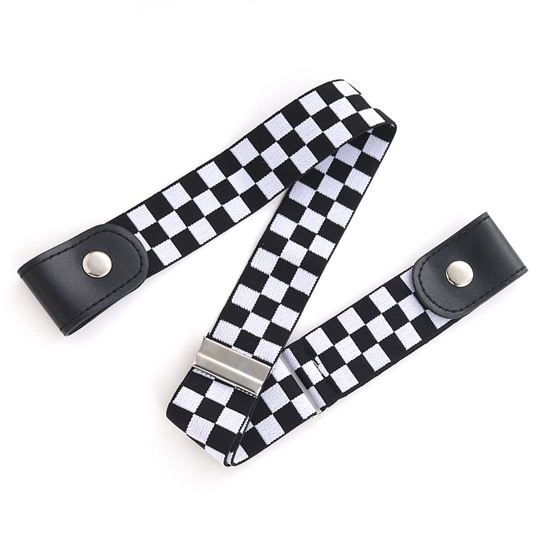 Flower Pattern Women's Gender Patchwork Design Simple Style Style Simple Style Flower Canvas Metal Patchwork Women's Woven Belts