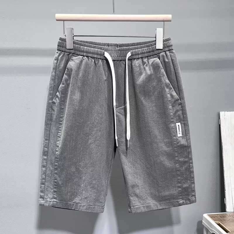 Pantalones cortos de mezclilla pantalones de cinco puntos para hombres pantalones sueltos de seda de hielo ultrafinos de verano pantalones casuales de moda para hombres pantalones de verano