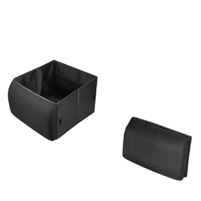 Cross-Border Popular Car Lumbar Pillow Storage Box Two-In-One Foldable Foreign Trade Storage Multi-Functional Four-Season Universal (Car storage bag/box) - pure-black-413826h
