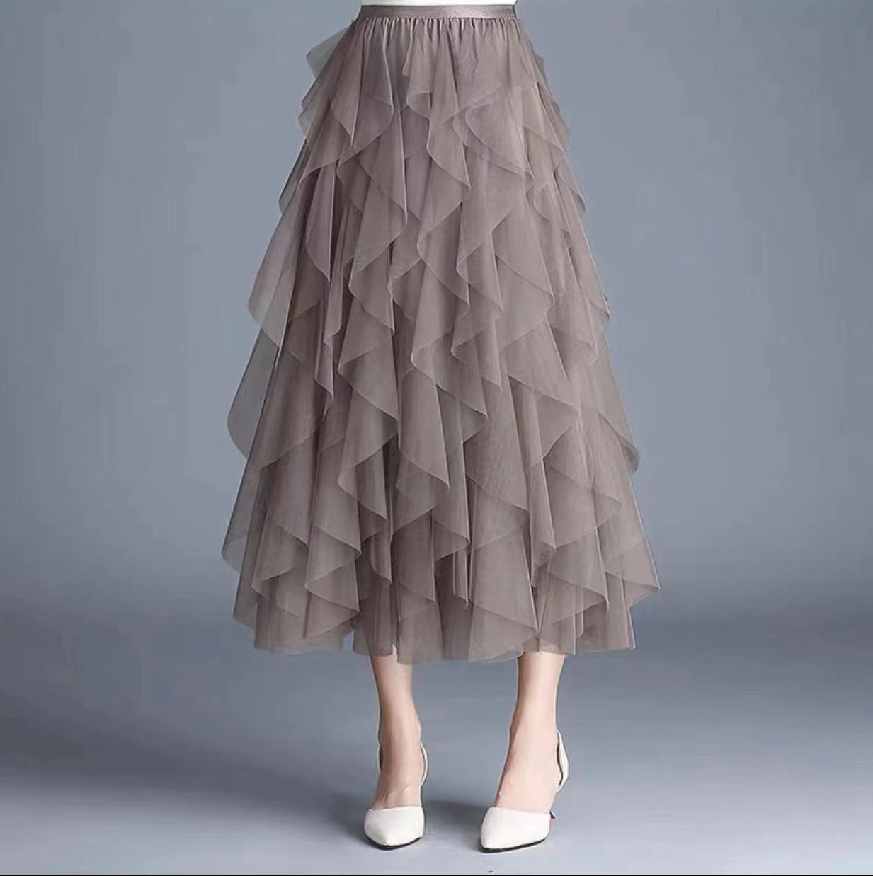 269g Weight Maxi Long Dress Dress Length Type Skirt Dresses Type Polyester Fabric Type Mid Waist Waist Line Micro-Elastic Elasticity Holiday Occasion Soft Function Regular Fit Fit Type Solid Color Pattern Summer Season Women'S Gender Patchwork Design Cute Style Summer Cute Solid Color Polyester Maxi Long Dress Skirts