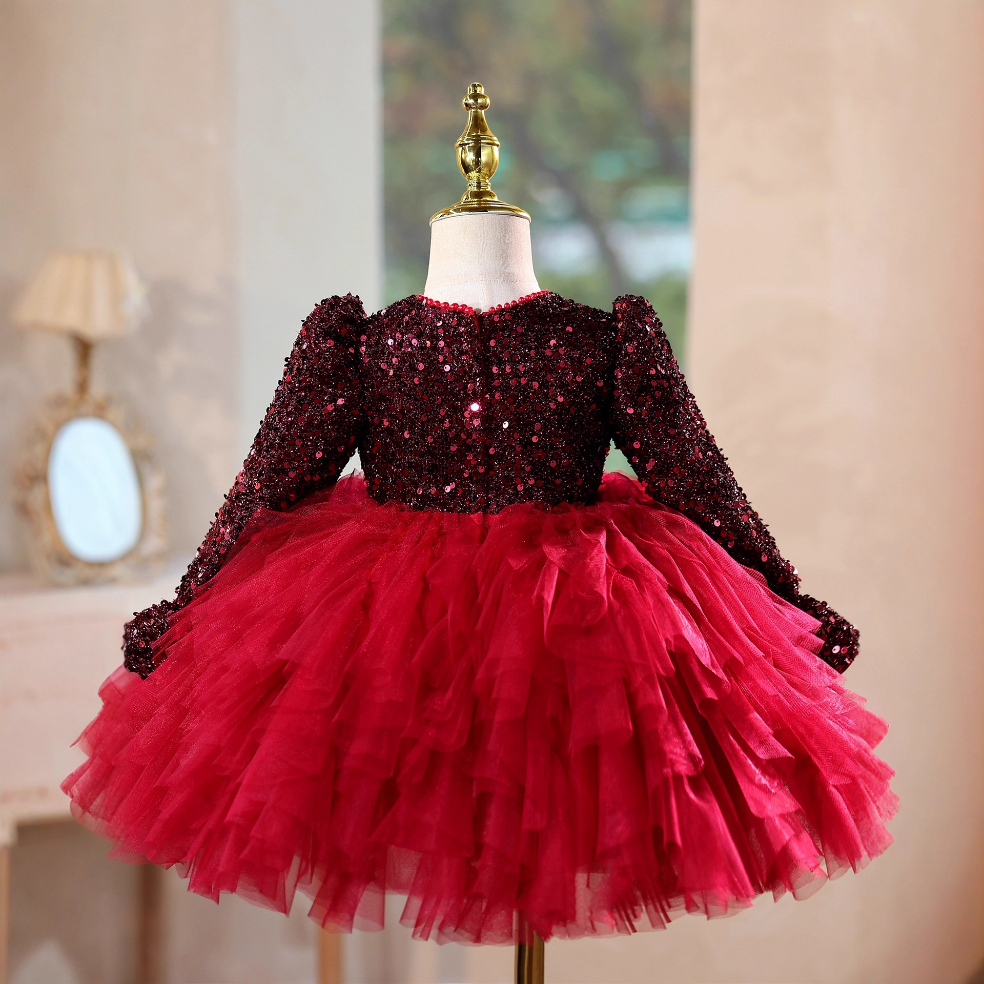 Bordeaux Festliches Kleid Für Mädchen Zur Einschulung Piano_voghion.com