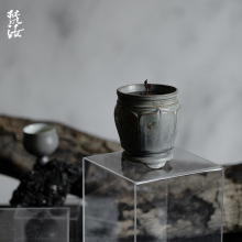 梵汝日式粉引铜盖常念建水家用茶洗水孟杯洗茶渣缸功夫茶具配件