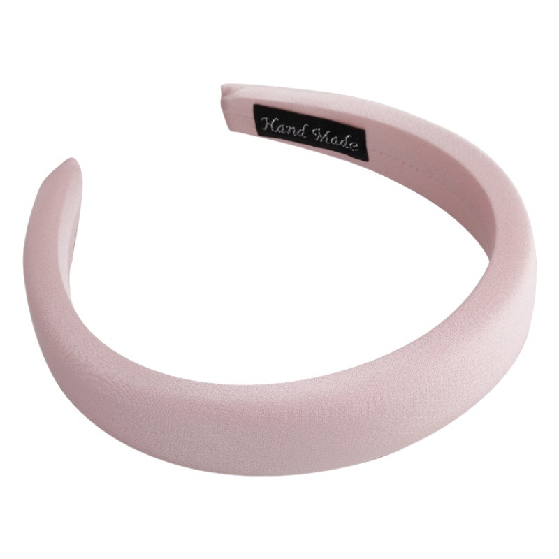 2024 nueva primavera y el verano de satén brillante diadema esponja hembra fuera alta cráneo superior cara-mirando pequeña pinza de pelo diadema