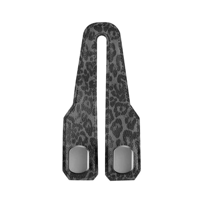 Car-mounted hook for the rear of the car, for the back of the front passenger seat, for storing backpacks and bags in the car (Car hanging) - suede-zinc-alloy-double-hookgray-and-black-leopard-print-direct-sales-from-manufacturerdrop-shippinglabeling-and-warehousing