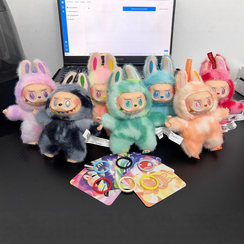 现货高品质一比一广东脸前方高能系列labubu拉布布搪胶三代盲盒|undefined