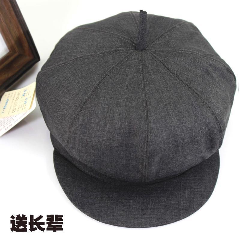 Sombrero de edad media primavera otoño hombre primavera vieja delgada sombrero de tela papá viejo sombrero de lengua de la lengua
