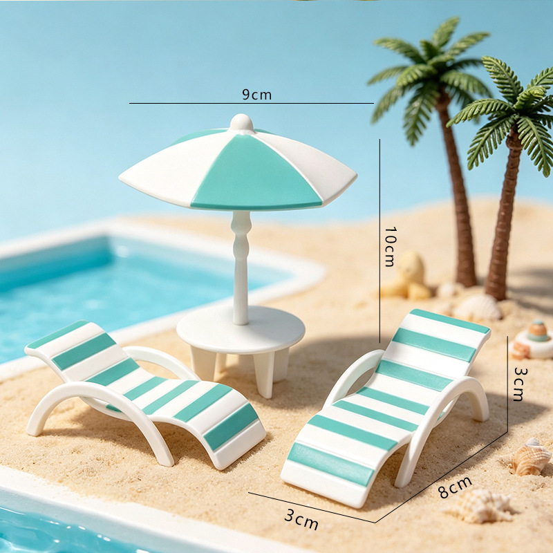 비치 의자 세트-블루