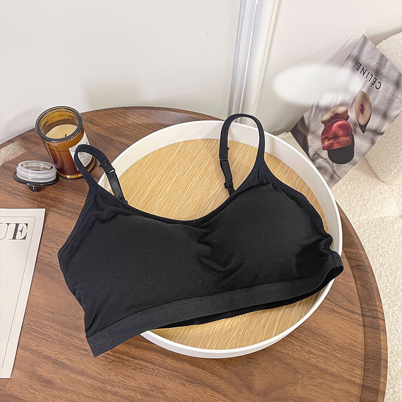 Ropa interior sin marcas para mujeres de verano delgada pecho pequeño se reúne ropa interior de cintura delgada anti-caída base líquida invisible espalda image 12