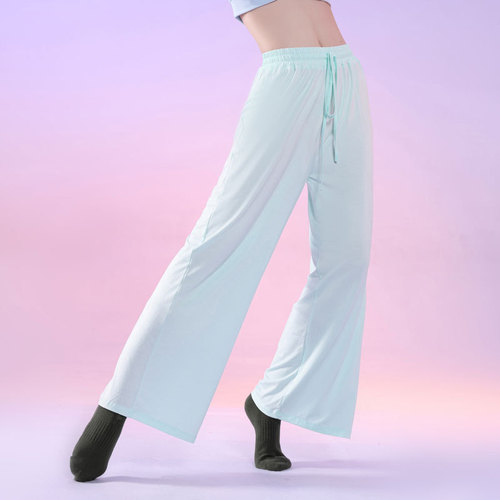 Modest Cloud Straight Leg Wide Leg High-Waist Tapered Drop Elastic Modern Dance Practice Pants Classical Dance Pants Yoga Pants