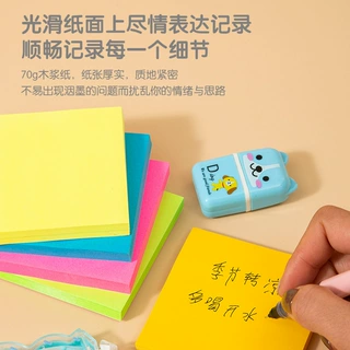 学生彩色便利贴纸可粘贴手撕留言一次性记事贴学习文具用品便签纸