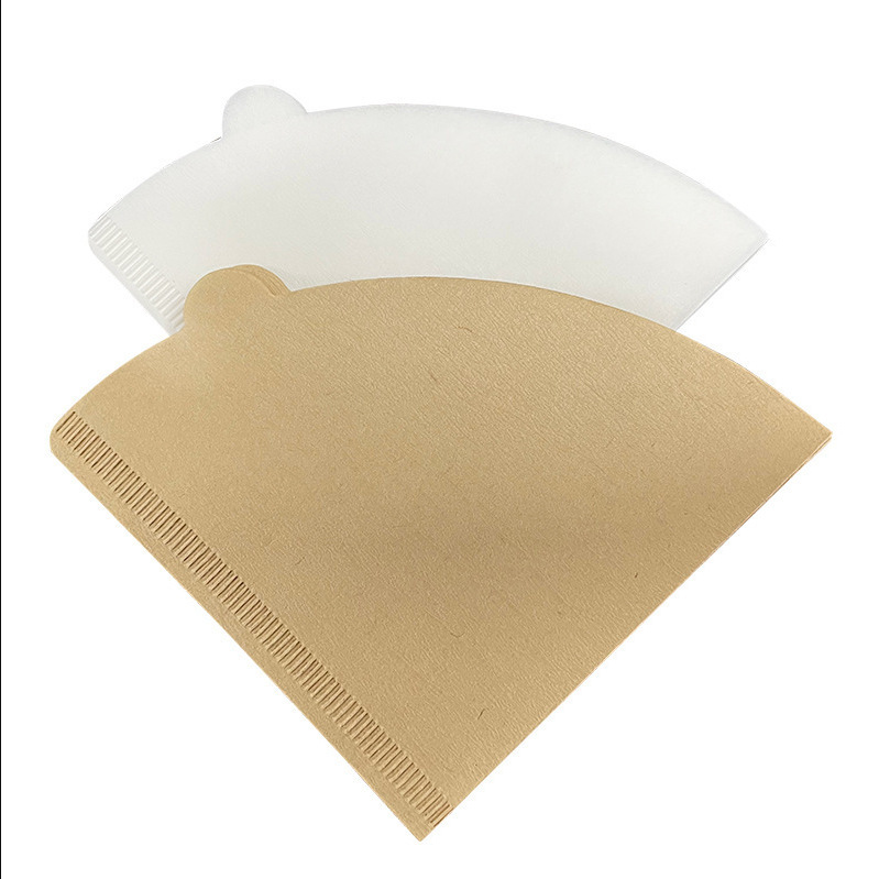 Hand-made coffee filter paper cone-shaped raw wood pulp V60 funnel American coffee machine drip filter paper 1-2-4