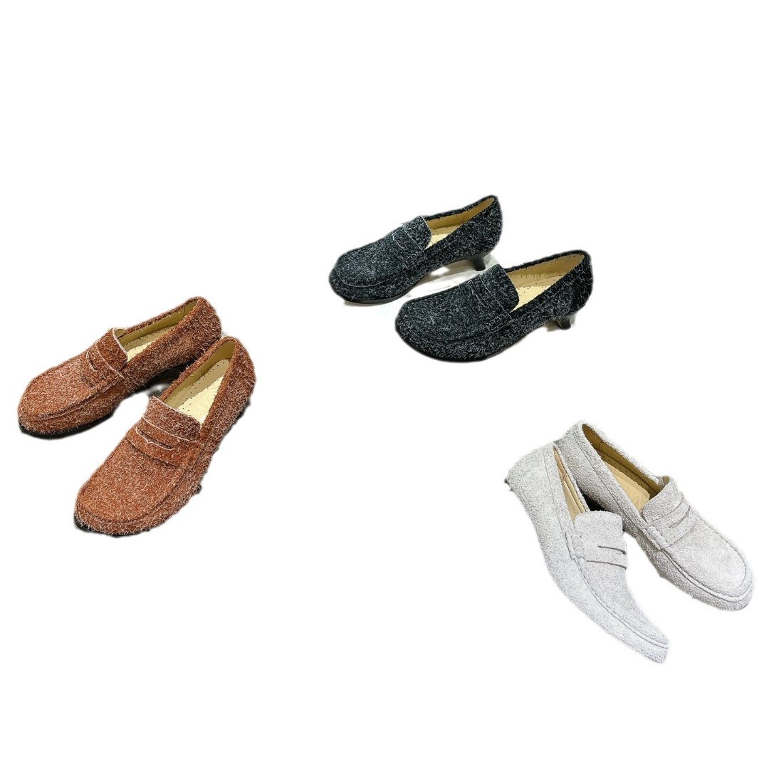 Guangzhou de alta calidad, zapatos de piel de vaca, zapatos de mujer, zapatos de cuero genuino, retro, versátiles, zapatos de un solo pie, zapatos de sola sola plana.