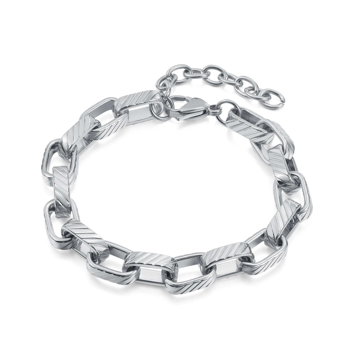 Titanium Bracelet Chain Link For Men And Women Modern Accessory_voghion.com