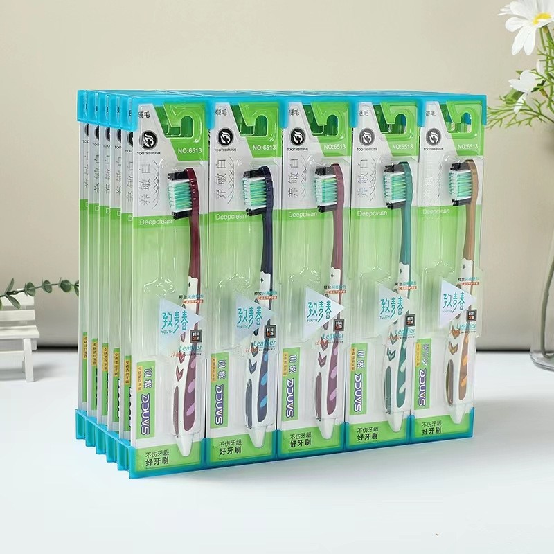46 cepillo de dientes de cabello duro - 1 cepillo de dientes de cabello blando para hombres limpio espiral especial Yiwu productos al por mayor
