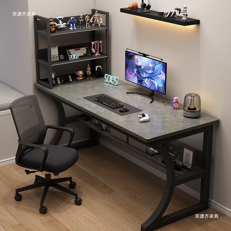 E-Sports Table Computer Table Desktop Home Bedroom Simple Bookshelf Table Workbench Desk Student Study Desk