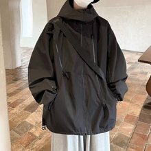 休闲运动男士春秋款男装冲锋衣工装裤男生酷帅户外痞帅风休闲穿搭