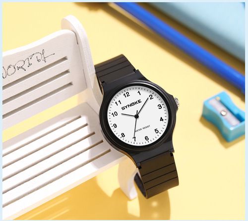 Student watch simple fashion quartz watch boys and girls exam silent waterproof sports watch large digital display