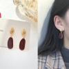 Silver needle, design earrings from pearl, silver 925 sample, Korean style, flowered, simple and elegant design, trend of season