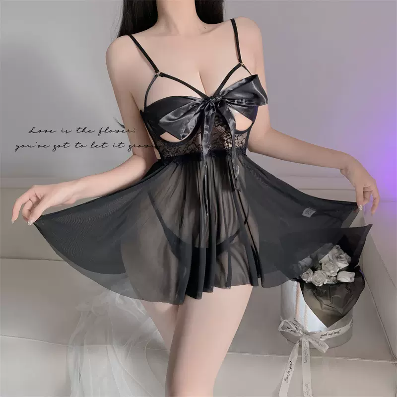 寝慕情趣内衣内裤女吊带裙性感女睡衣极度诱惑睡裙透明激情免脱98