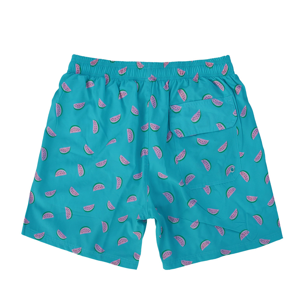 Herren-Badeshorts mit Wassermelonenmuster, elastisch, mit Futter, ideal für Urlaub und Reisen, zum Surfen, aus Polyester, für Frühling/Sommer_voghion.com