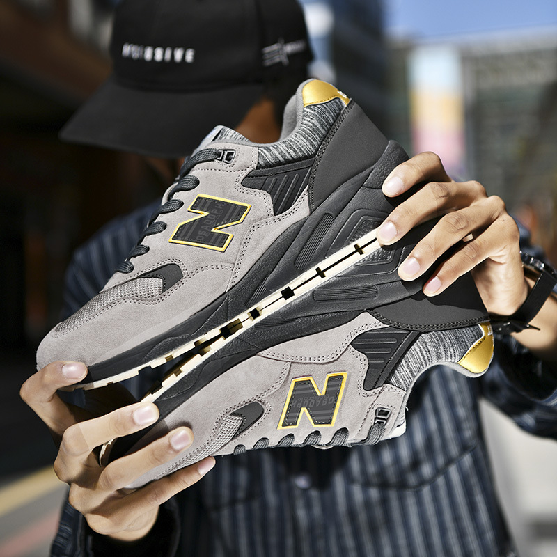 工厂直销春秋新百伦酷跑真皮复古运动鞋男子跑步鞋女鞋子男款批发