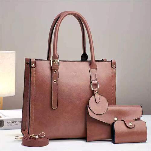Bags for women  autumn and winter new European and American retro single shoulder crossbody bag high-end casual three-piece set mother-in-law handbag