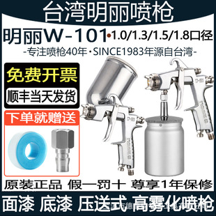 Mingli W-101 spray paint gun w101 pressure-fed W101 upper pot lower pot high atomization furniture topcoat paint spray gun