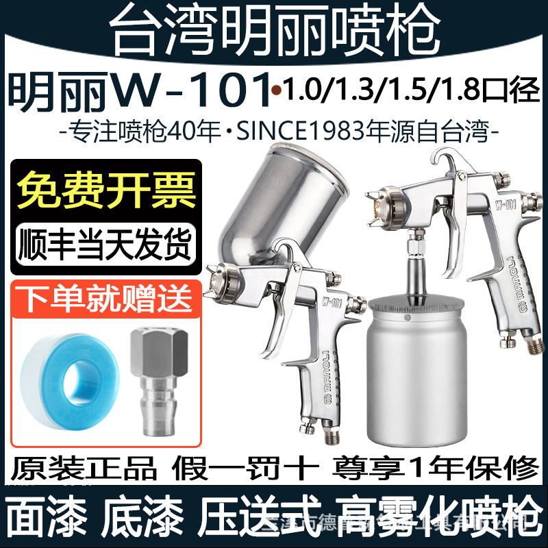 Mingli W-101 スプレーペイントガン w101 プレスタイプ W101 上部ポットと下部ポット高微粒化家具トップコートペイントスプレーガン|undefined