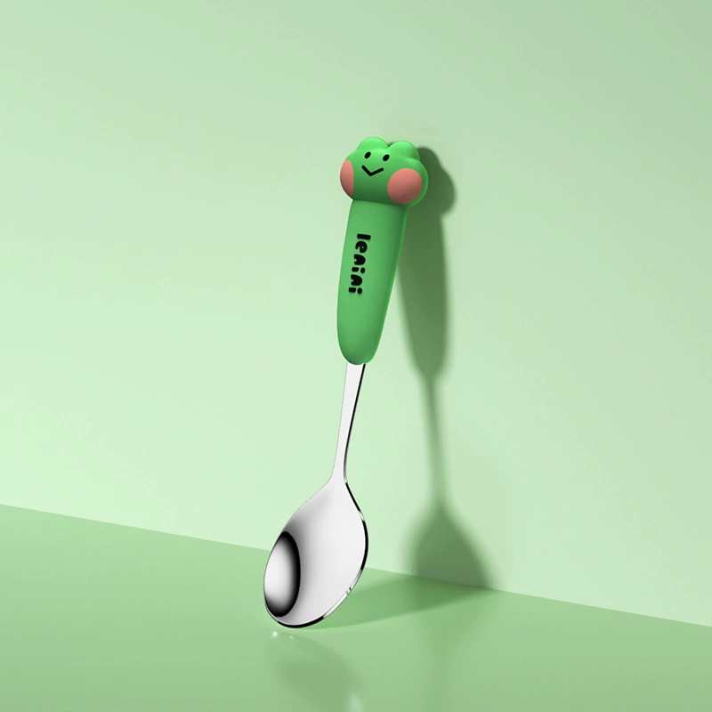 Ручной набор столовых приборов (Line Friends) ложка и палочки, нержавеющая сталь AISI 304, милый дизайн для детей