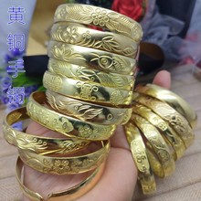 黄铜纯铜女手镯龙凤古法传承批发地摊货源传统工艺天然纯铜手镯