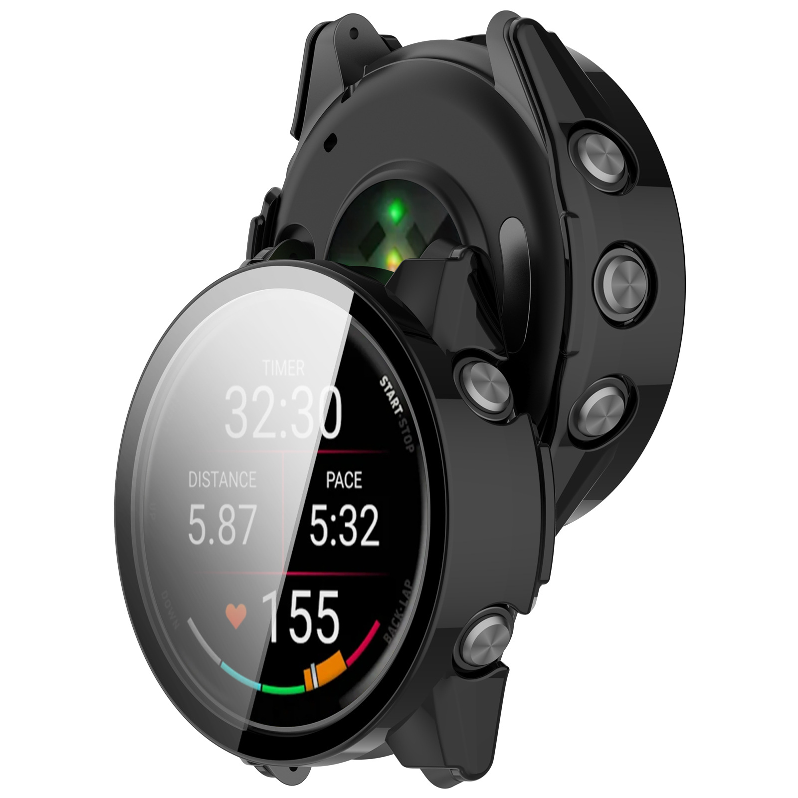 Suitable for Garmin Forerunner970 protective case tempered film integrated case FR970 skeletonized armor watch case undefined