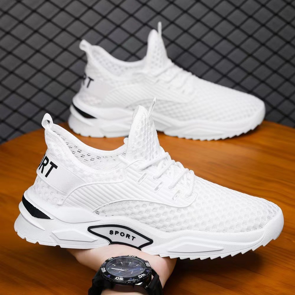 2024 여름 소프트솔 캐주얼 만능 한국 스타일 트렌디 통기성 메쉬 학생 운동화 남성용 편안한 트렌디 브랜드