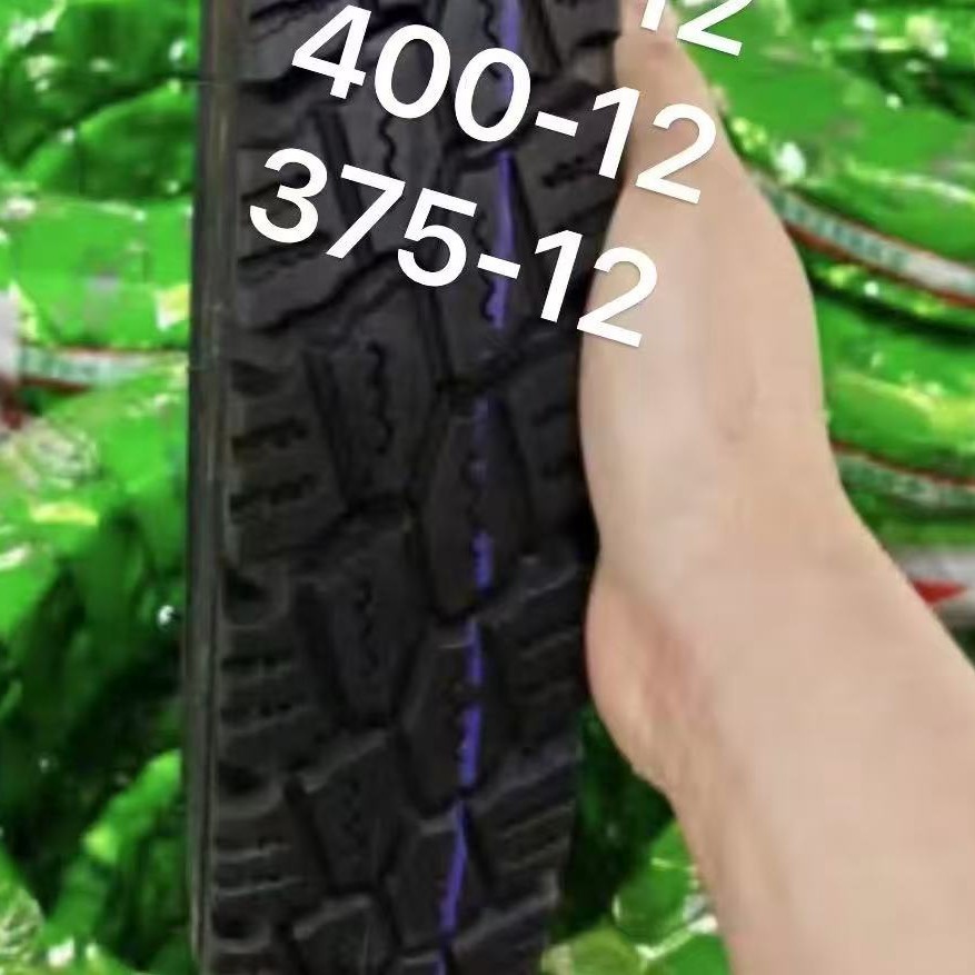 【厂家直销】400-12（平顶）电动车三轮外胎耐磨王加厚轮胎