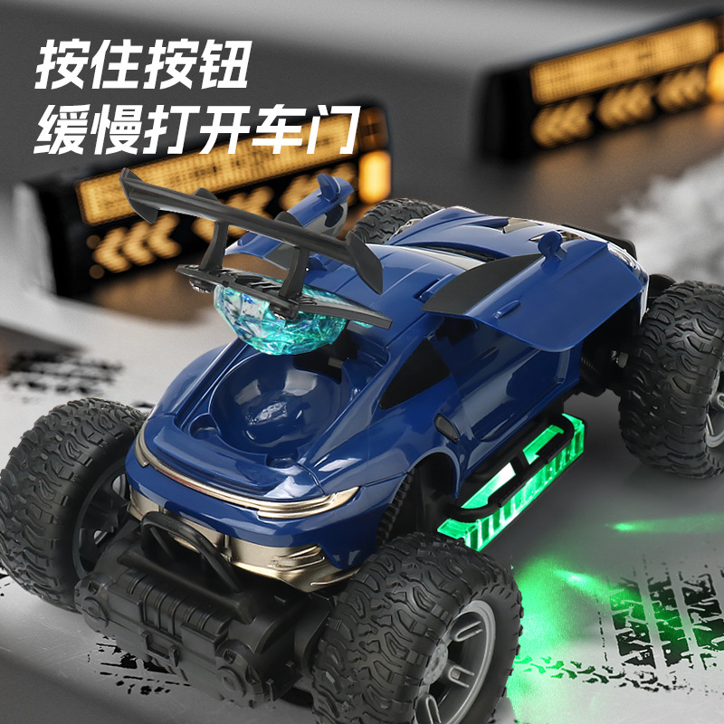 Vehículo todoterreno de control remoto para niños transfronterizos, luces brillantes, apertura de puerta con un botón, coche de control remoto con tracción en las cuatro ruedas, coche de carreras, juguete para niños