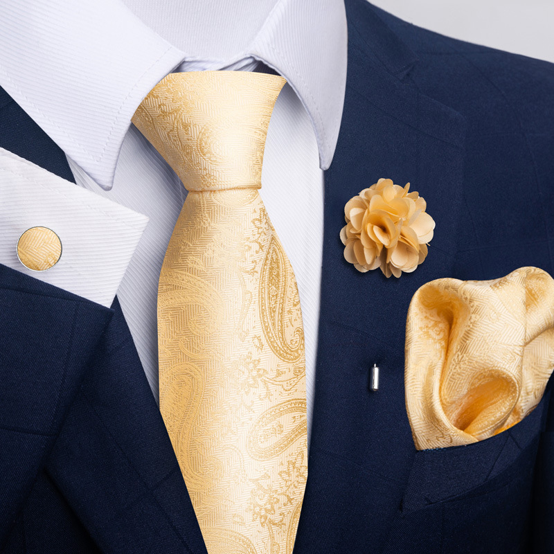 135g Weight Square Scarf, Cufflinks, Tie Classification Polyester Yarn Material Geometric, Stripe, Cashew Nuts Pattern All Seasons Season Men's Gender Commute Style Commute Geometric Stripe Cashew Nuts Polyester Yarn Men's Square Scarf Cufflinks Tie 51