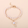 Fashionable design bracelet from pearl, retro accessory, European style, suitable for import, trend of season