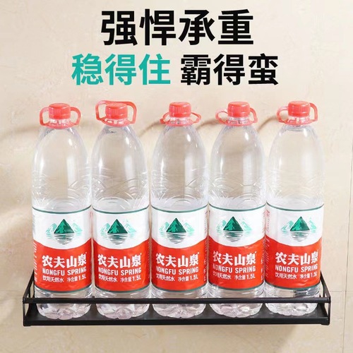 Stainless steel wall spice rack kitchen storage rack wall-mounted punch-free oil salt sauce vinegar seasoning storage rack