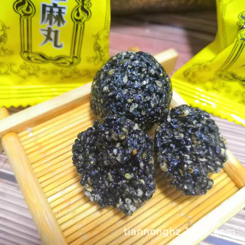 One-piece drop-shipping pure honey single grain independent small packaging ready-to-eat sesame balls bulk black handmade small black sesame balls