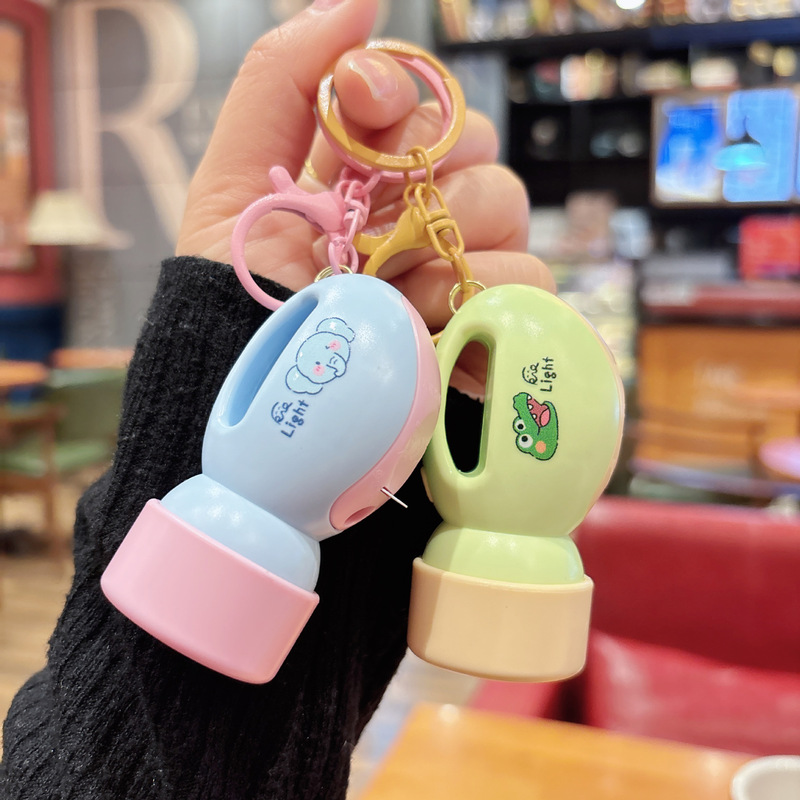 Mini Flashlight Keychain, Children's Light-Up Toy Pendant, Cute Couple Backpack Decoration, Small Gift Wholesale