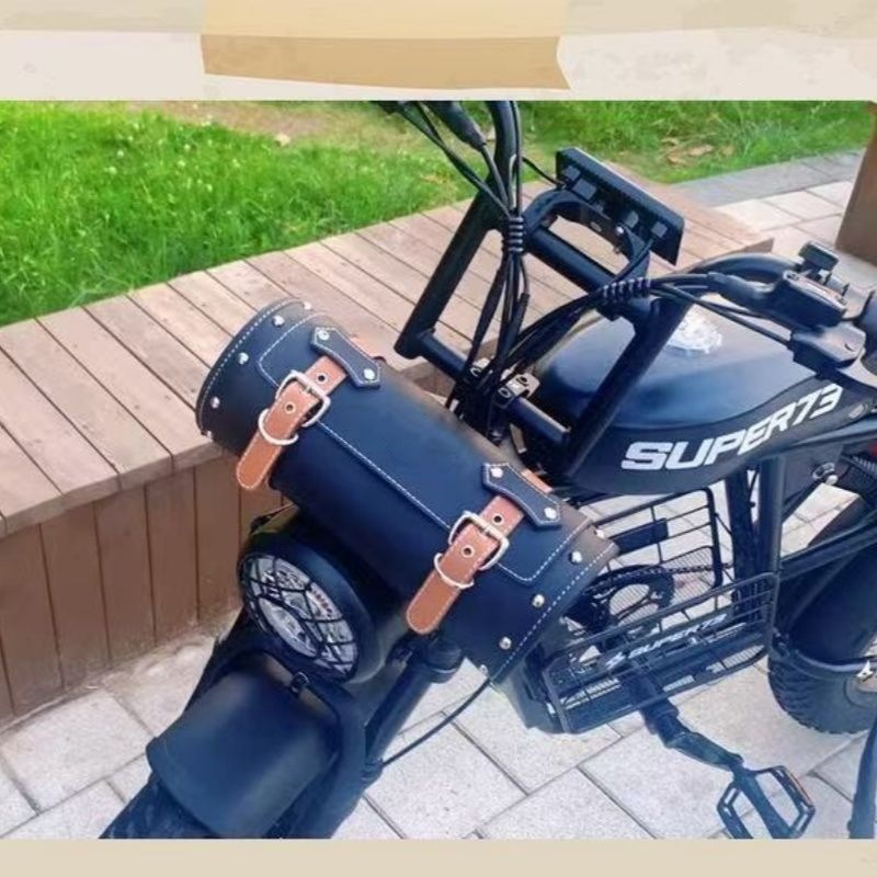 Retro motorcycle rear tail bag, tool bag, universal for electric scooters, scooter rear seat modification, front bag, waterproof