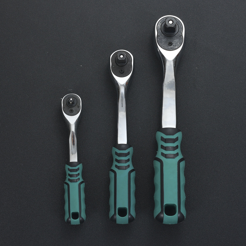 厂家销售 快速脱落套筒扳手72齿弯柄1/2快速扳手1/4寸棘轮扳手X20