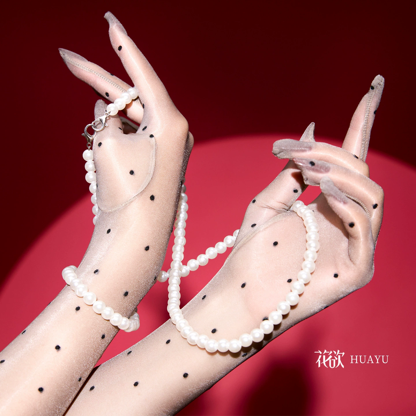 花欲 Retro ultra thin tights, silky gloves