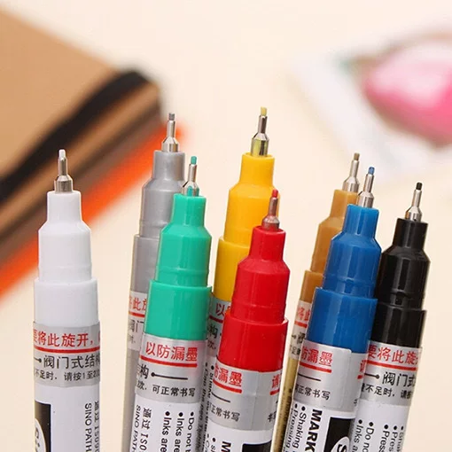 Zhongbai Paint Pen 0.7mm Fine Needle Sign-in Pen diy Cardboard Hand-painted Color Highlight Pen SP150