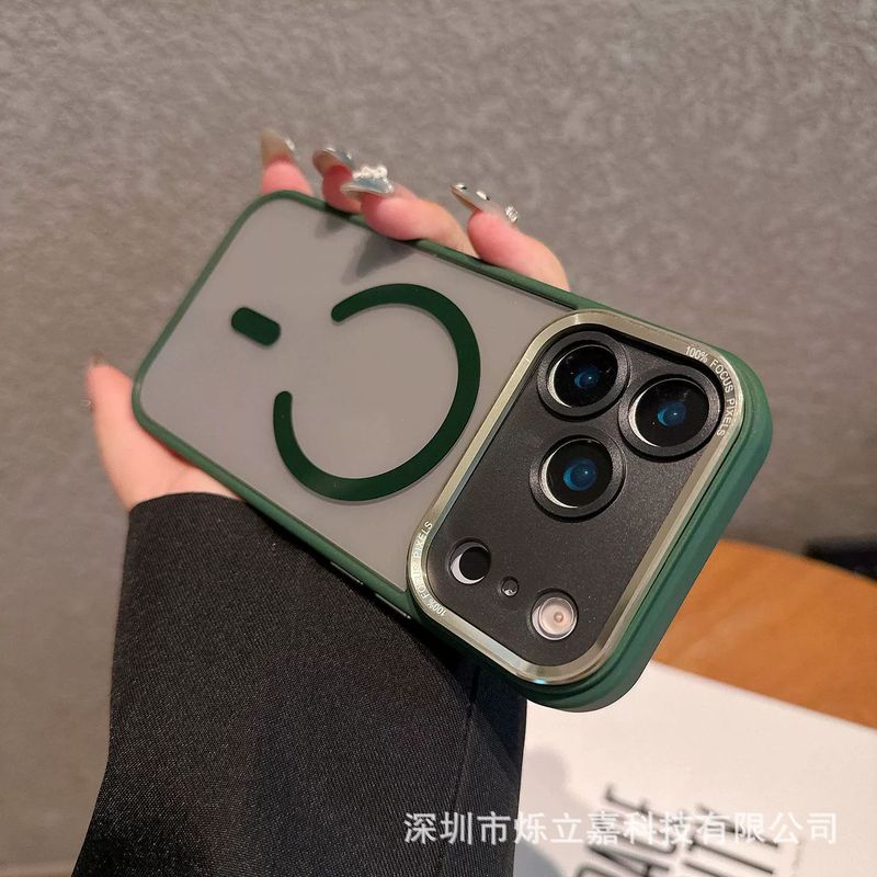 适用iPhone17PROMAX透明磁吸手机壳苹果16金属鹰眼镜头全包保护套|undefined