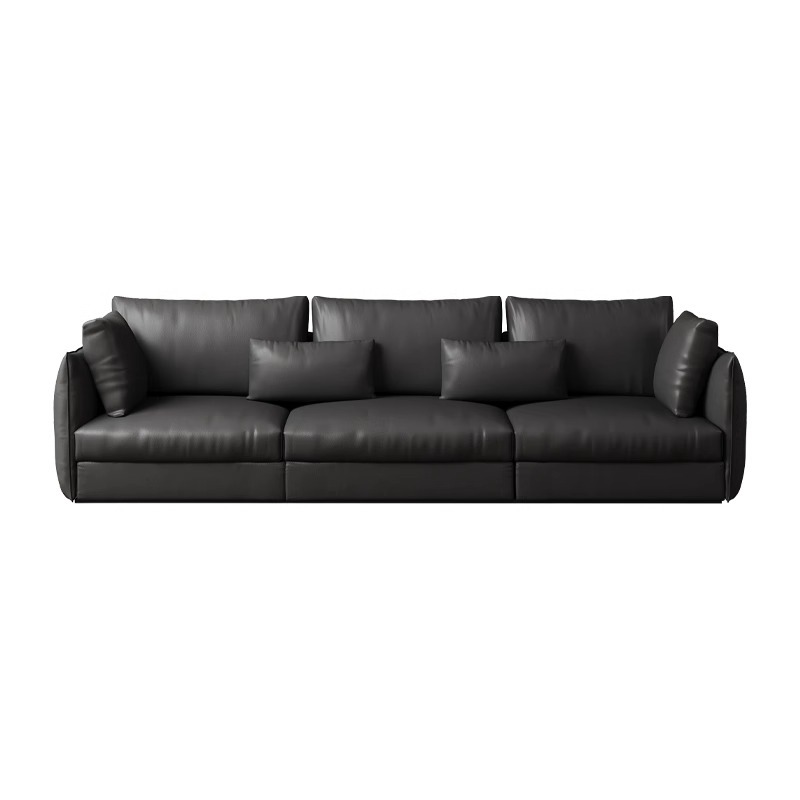 Italiano vintage jungle sofá de cuero, cabeza de cuero medieval estilo negro diseñador de sala de estar combinación de sofá de cuero image 6