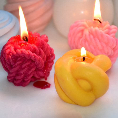 INS Yarn Ball Magic Knot Silicone Candle Aroma Decorations Cake Decoration Mold Factory Direct Sale