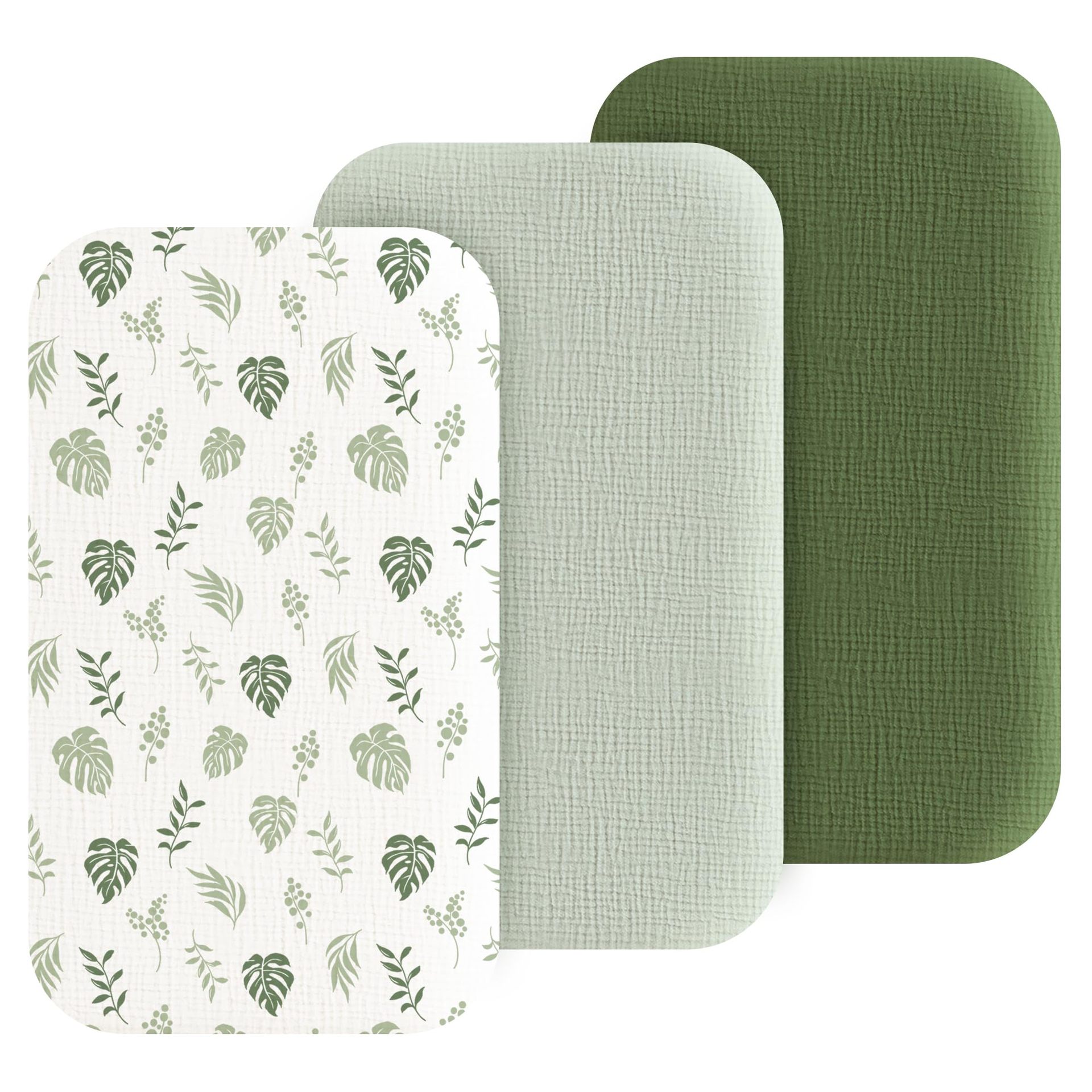 Amazon Maternal and Infant Products Baby Fitted Bed Sheets, Cotton Wrinkled Fabric, Cotton Gauze Bedspread, Pure Color Double-Layer Soft and Breathable Bed Sheets