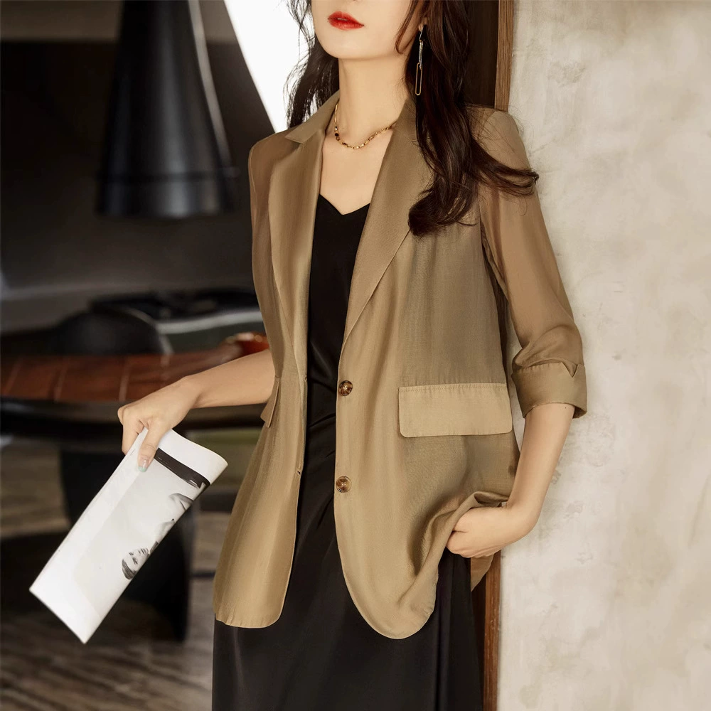 Thin summer classic suit jacket for leisure, sun protection